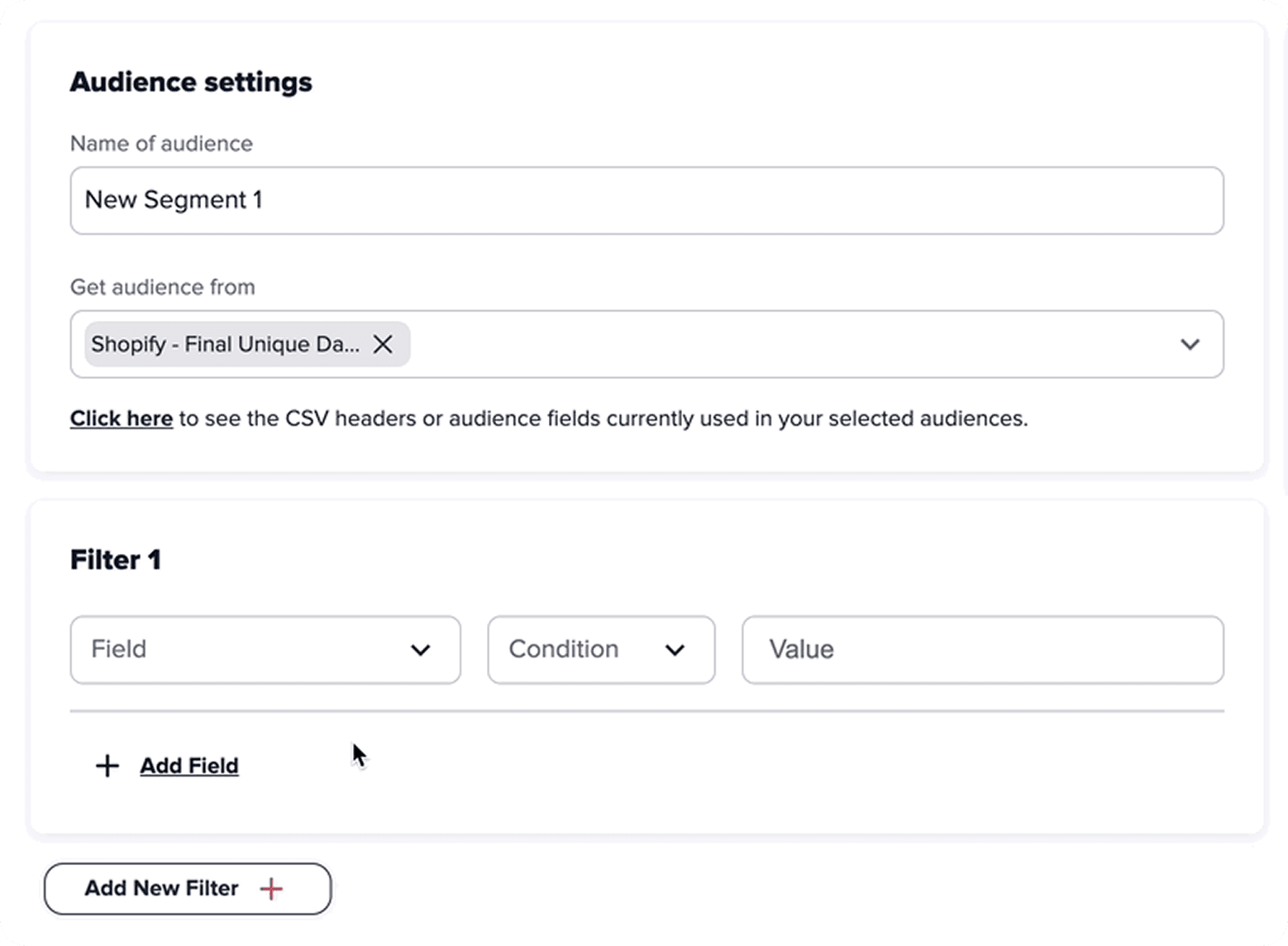 Audience-settings