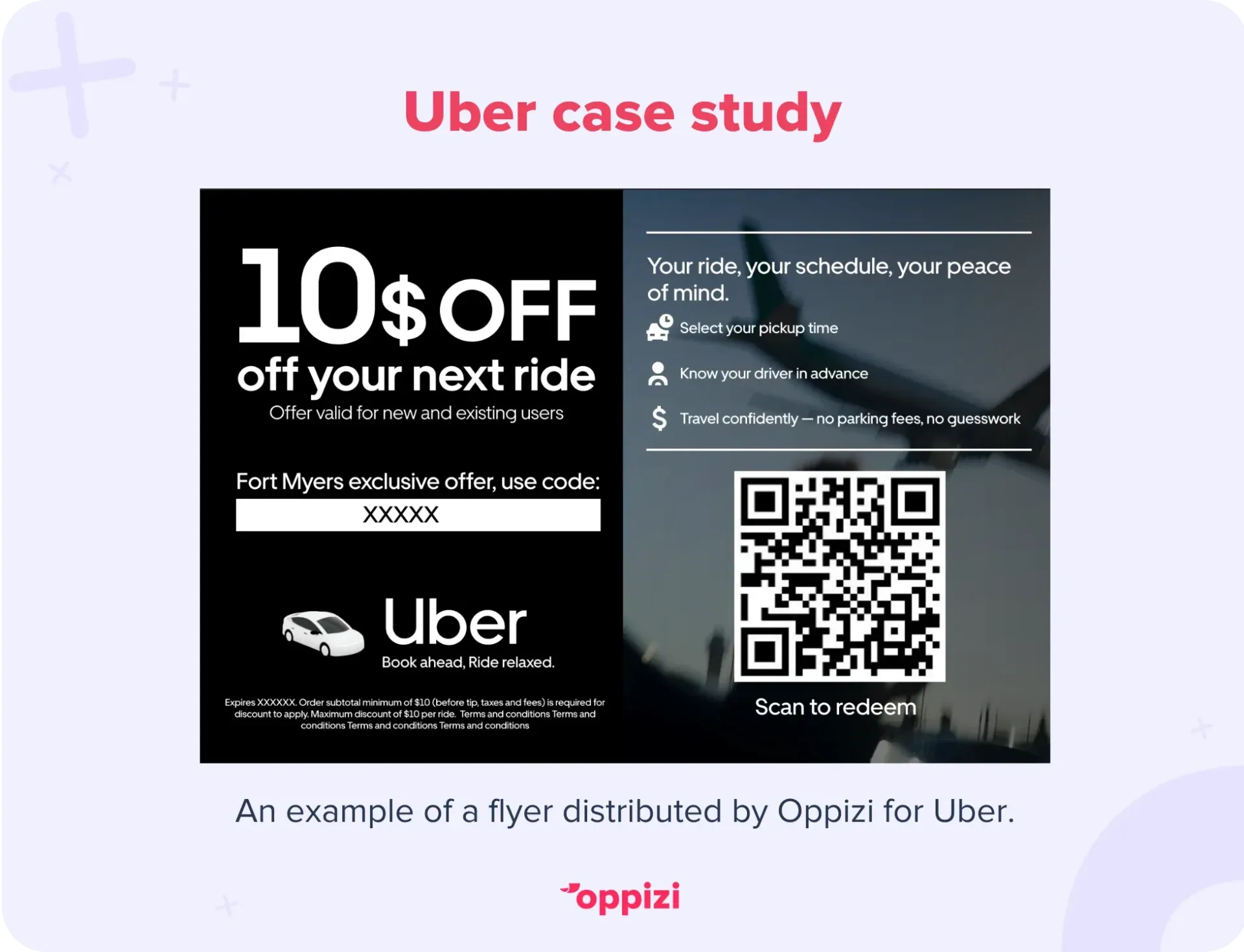 An example of a flyer used by Uber.