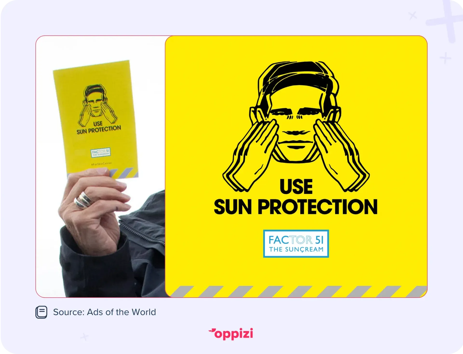 factor 51 de zonnecrème flyer cta voorbeeld