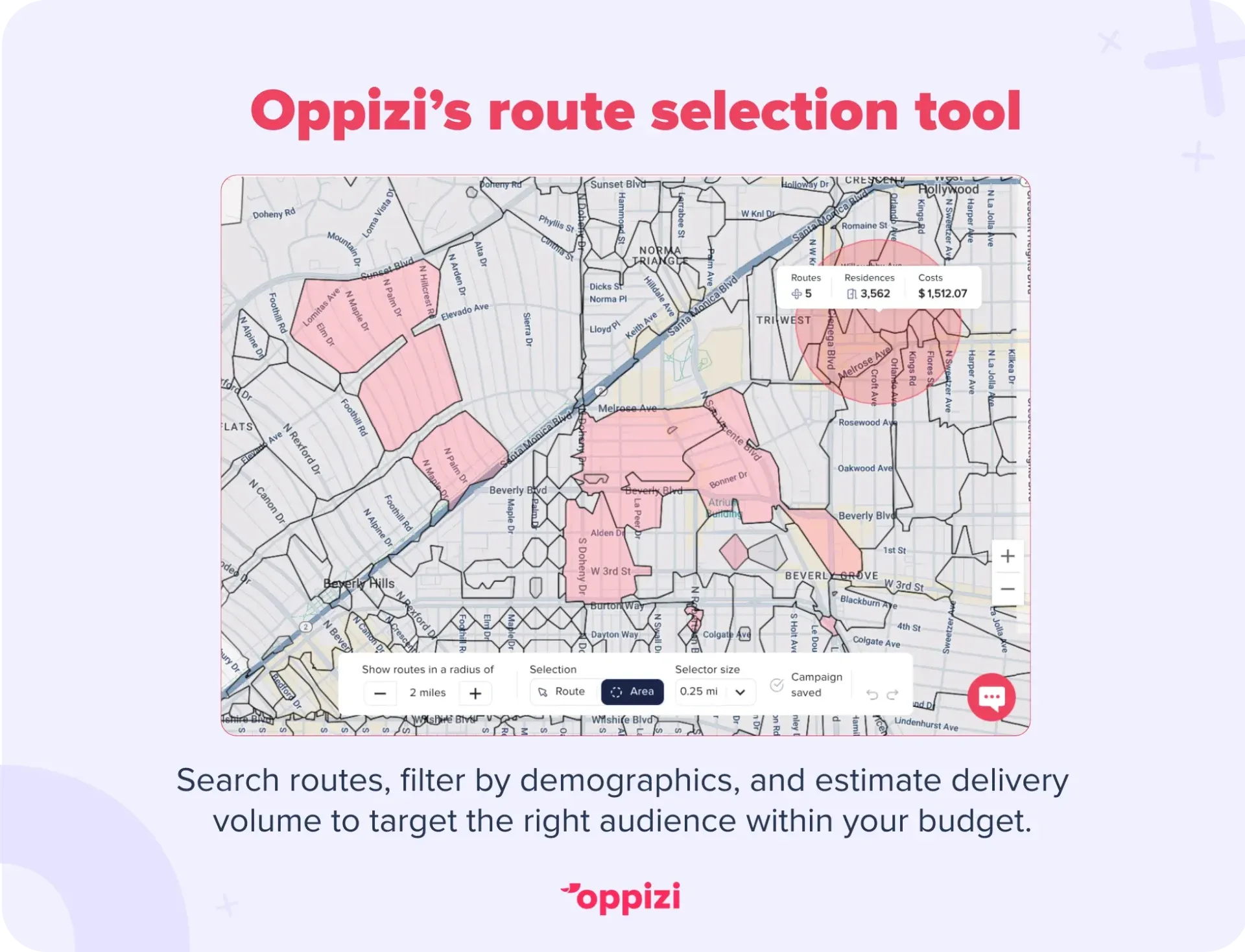 route selectie mail tool