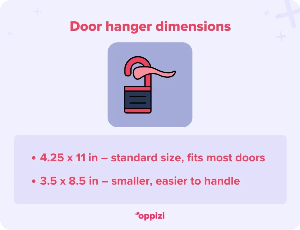 door hanger dimensions