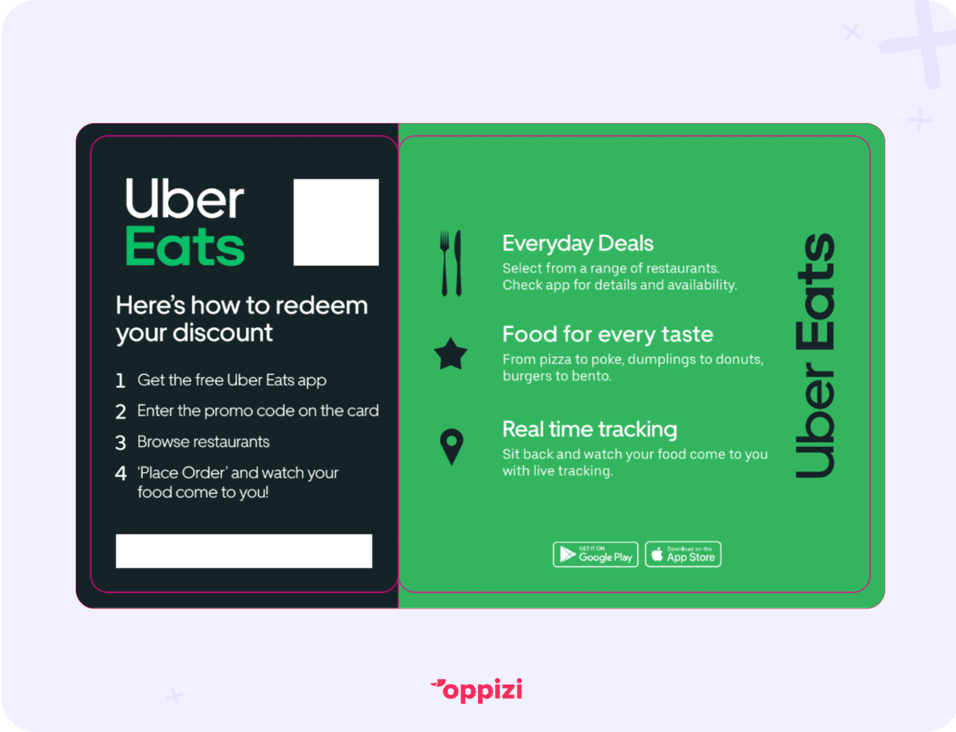 uber eats branding flyer voorbeeld