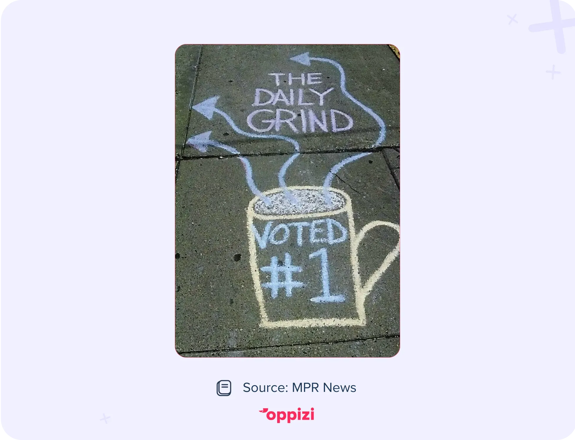 daily grind sidewalk chalk ad