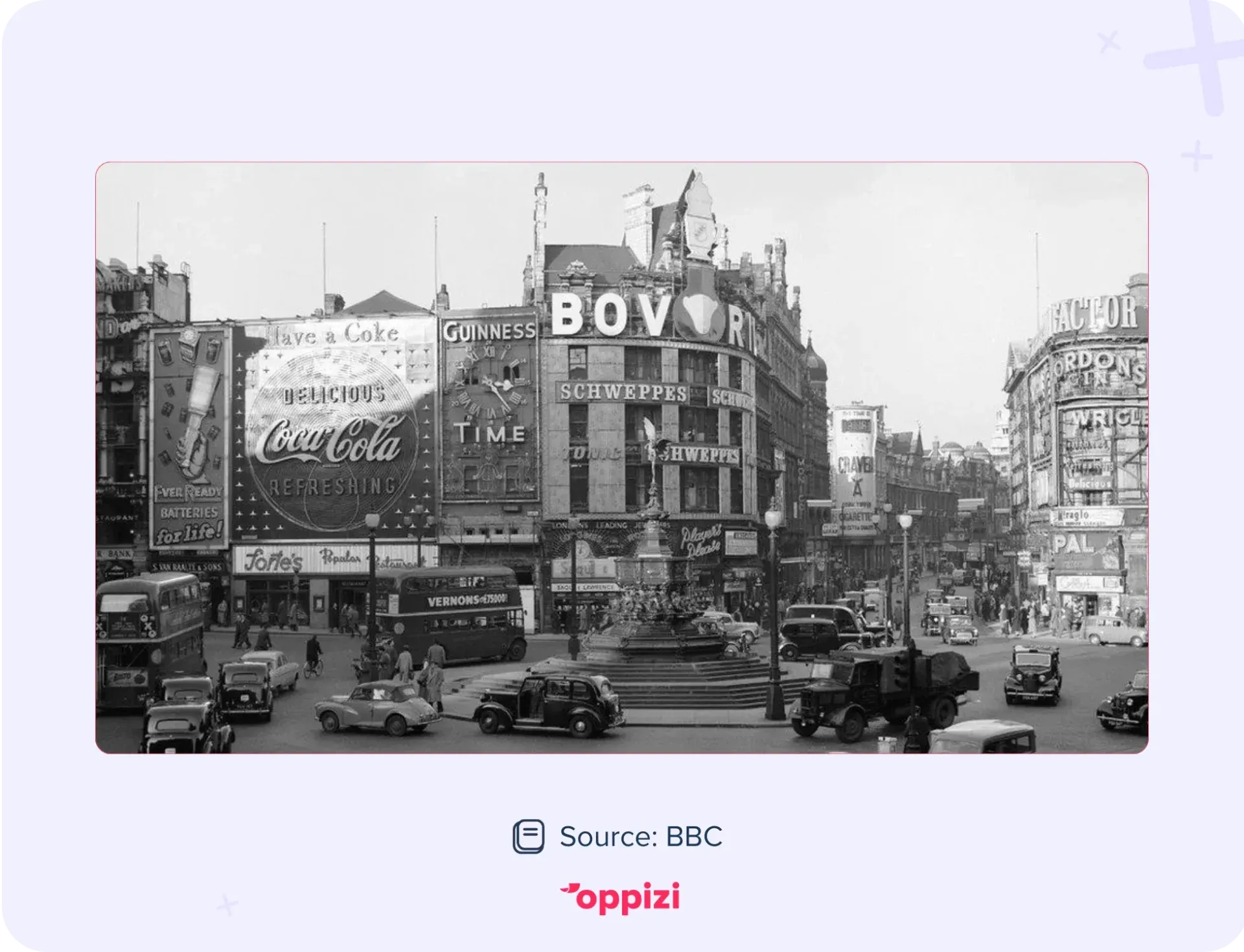picadilly circus london ads 1920s
